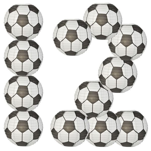 12 PACK | Soccer Ball / Futbol Paper Lantern Shaped Sports Hanging Dec ...