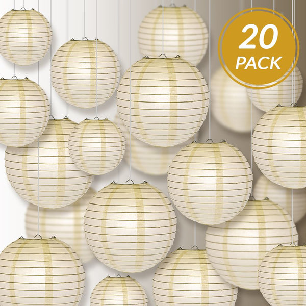 BESKIT 16 Packs Paper Round Lanterns Party Hanging Lanterns with