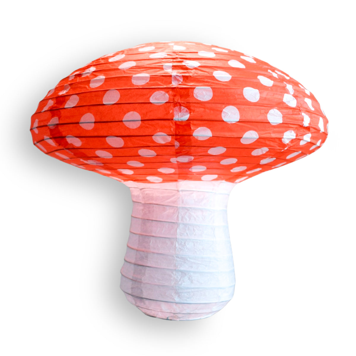 Mushroom Shaped Paper Lantern, (12&quot;W x 11&quot;H)