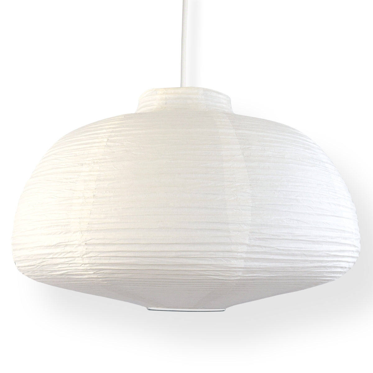 Large Dome Shaped Premium Fine Line Paper Lantern Lampshade, White (18&quot;W x 11&quot;H)