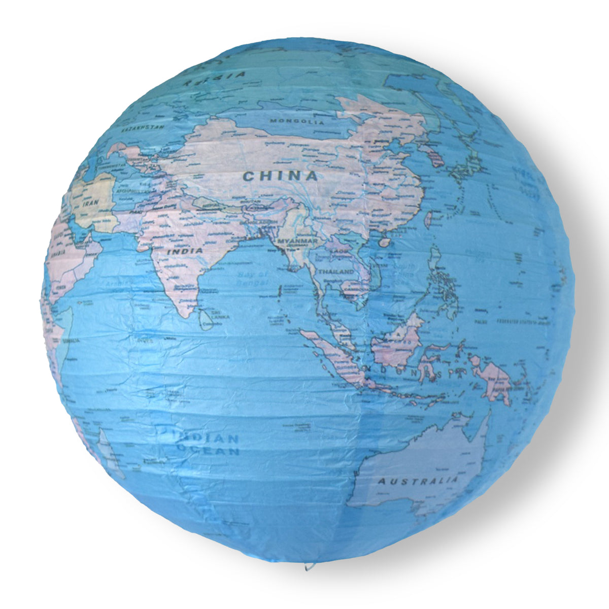 12&quot; Geographical World Map Earth Globe Paper Lantern Hanging Classroom &amp; Party Decoration