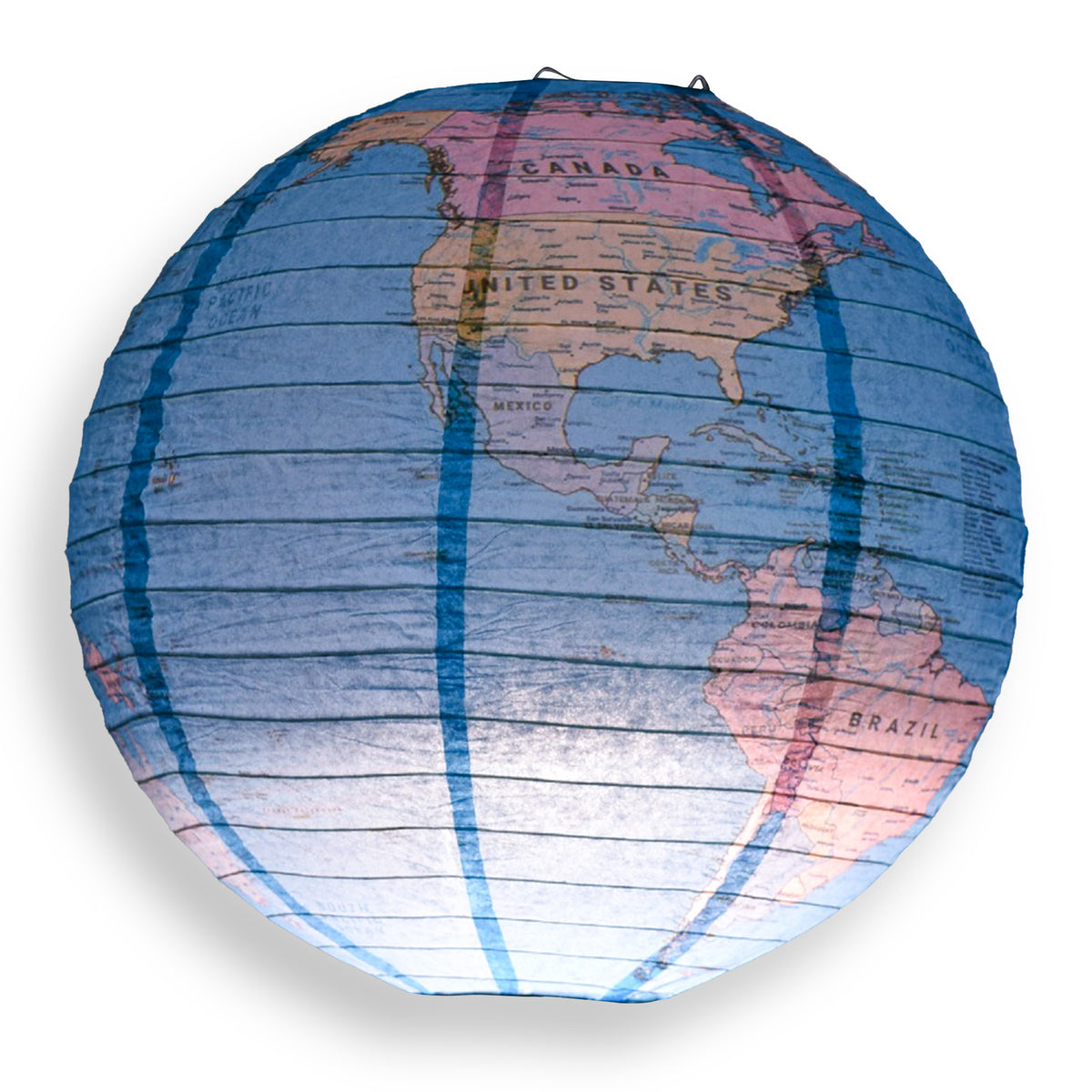 12&quot; Geographical World Map Earth Globe Paper Lantern Hanging Classroom &amp; Party Decoration