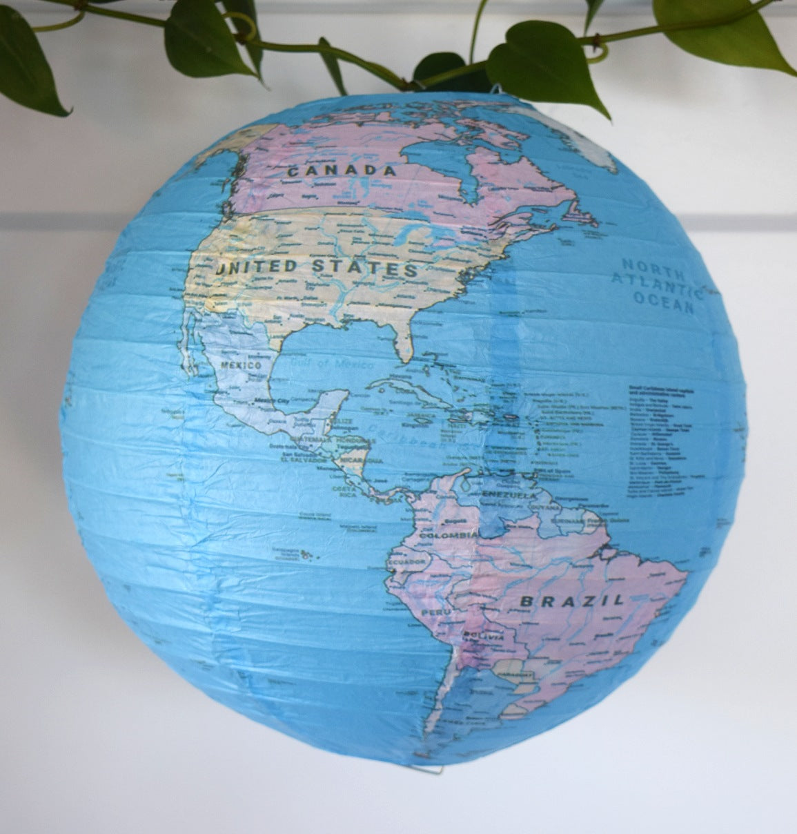 12&quot; Geographical World Map Earth Globe Paper Lantern Hanging Classroom &amp; Party Decoration