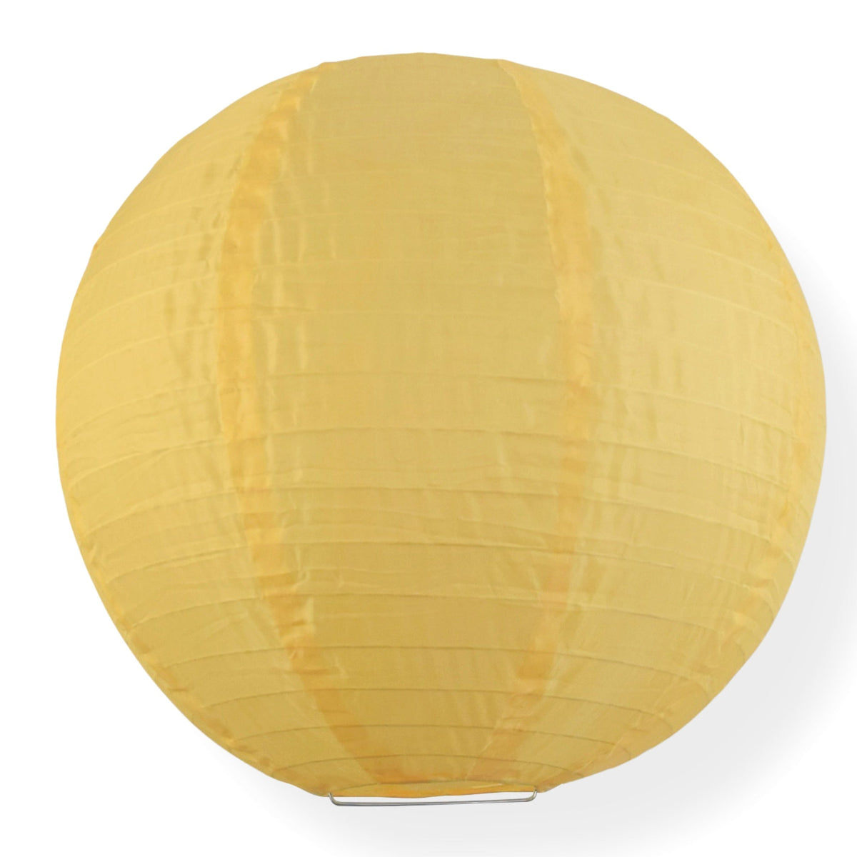 24 Inch Gold Yellow Shimmering Nylon Lantern, Even Ribbing, Durable, Hanging - LunaBazaar.com - Discover. Celebrate. Decorate.