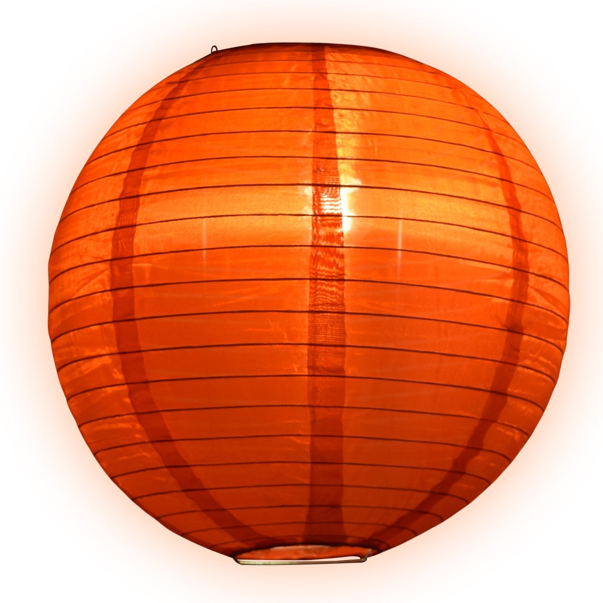 18" Red Shimmering Nylon Lantern, Even Ribbing, Durable, Hanging - PaperLanternStore.com - Paper Lanterns, Decor, Party Lights & More