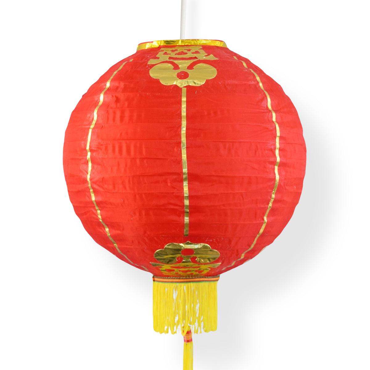 8 PACK | Chinese Lunar New Year Prosperity Nylon Lanterns, Red Gold Hanging Combo Set