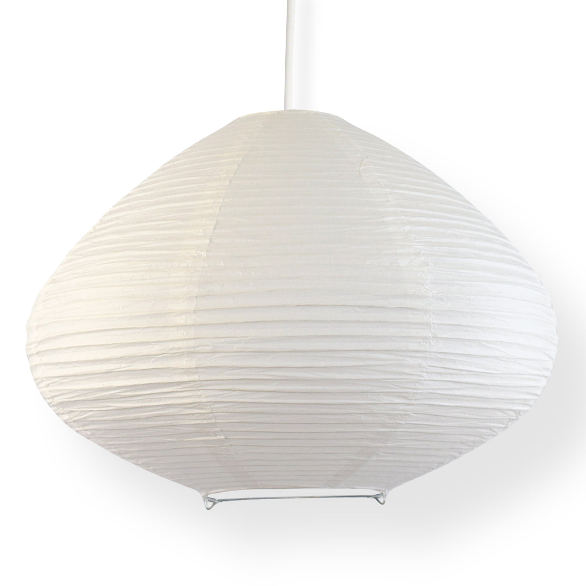 Bulbous Shaped Premium Fine Line Paper Lantern, White (16&quot;W x 11&quot;H)