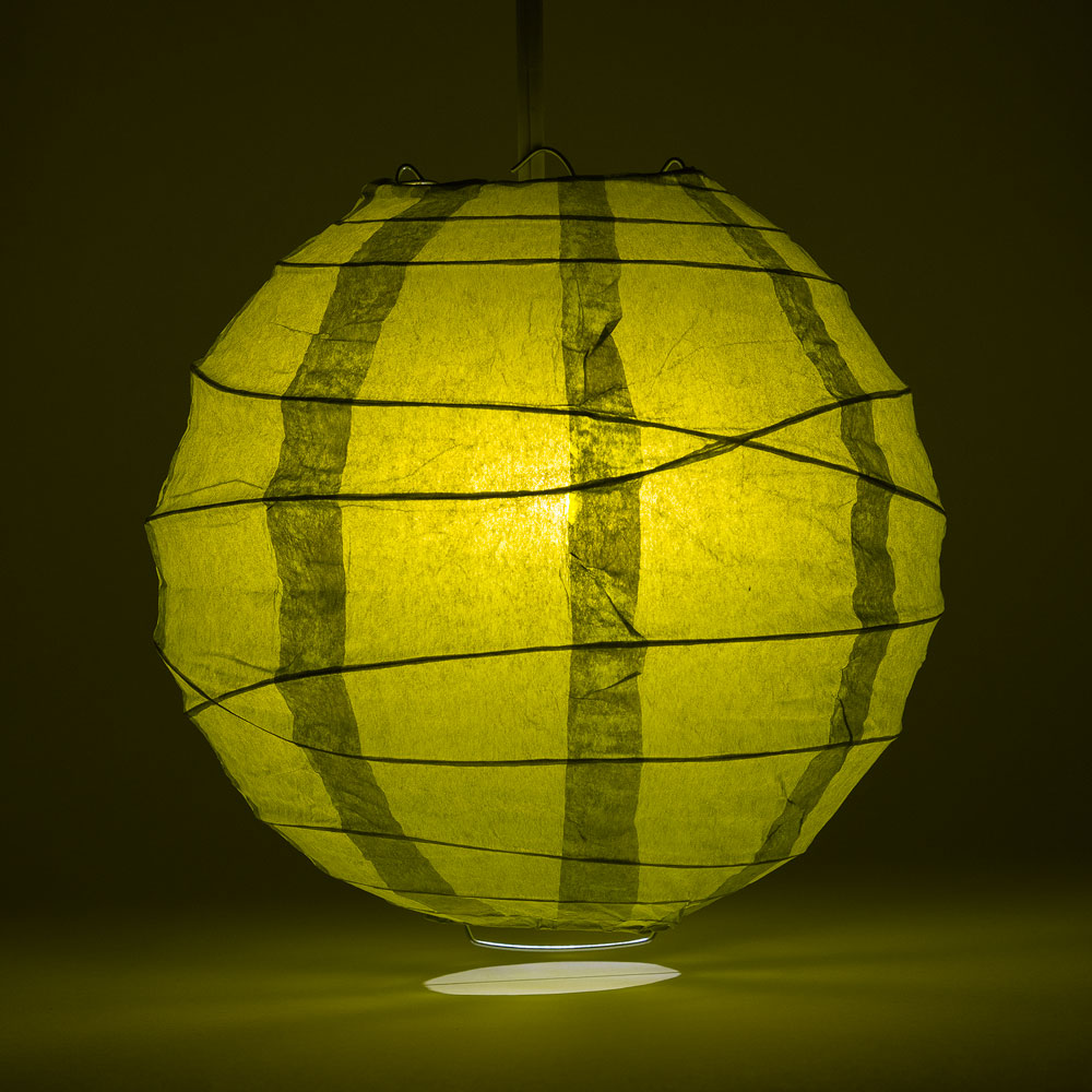 10" Pear Round Paper Lantern, Crisscross Ribbing, Chinese Hanging Wedding & Party Decoration - PaperLanternStore.com - Paper Lanterns, Decor, Party Lights & More