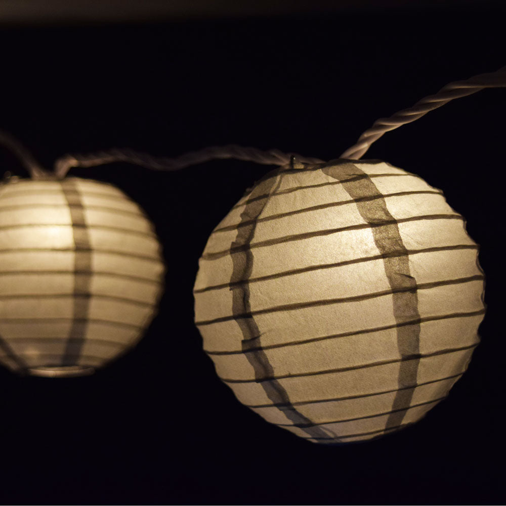 4 inch Multi-Color Round Paper Lanterns, Even Ribbing, Hanging (10 Pack) Decoration