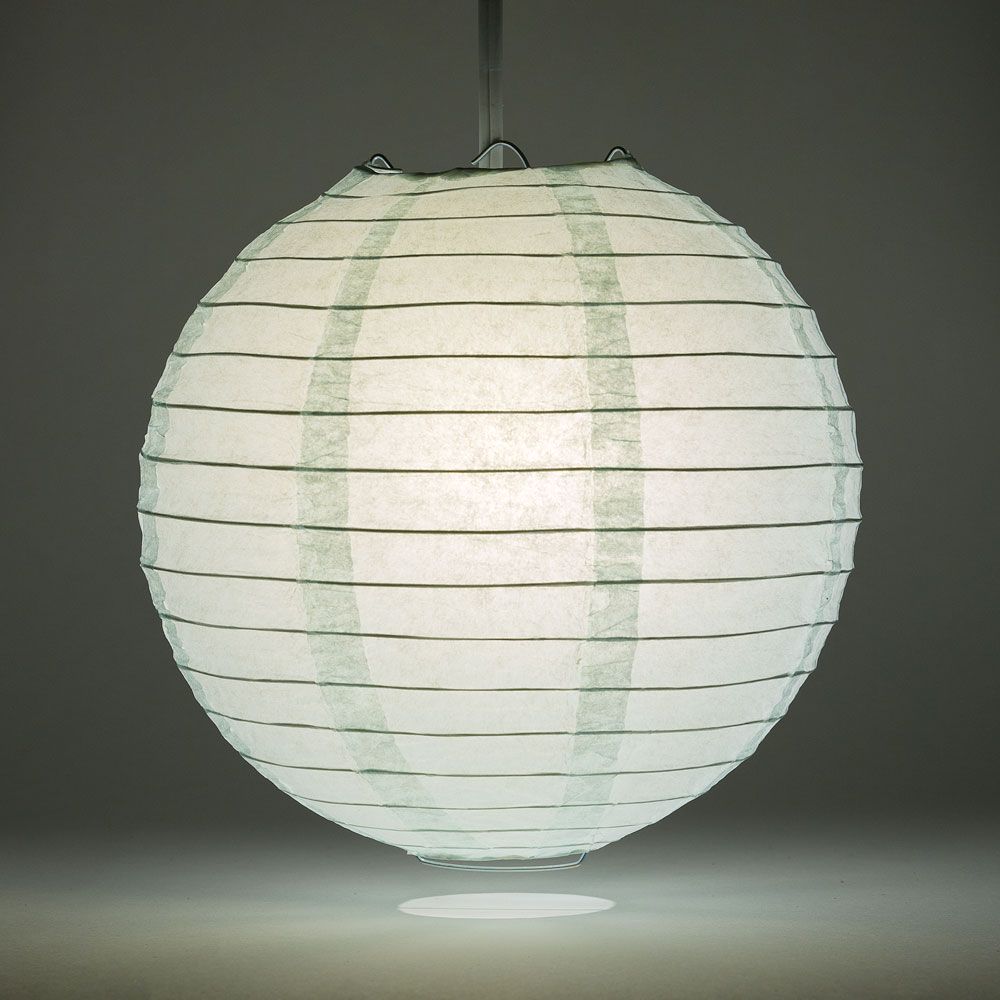 30" Arctic Spa Blue Jumbo Round Paper Lantern, Even Ribbing, Chinese Hanging Wedding & Party Decoration - PaperLanternStore.com - Paper Lanterns, Decor, Party Lights & More