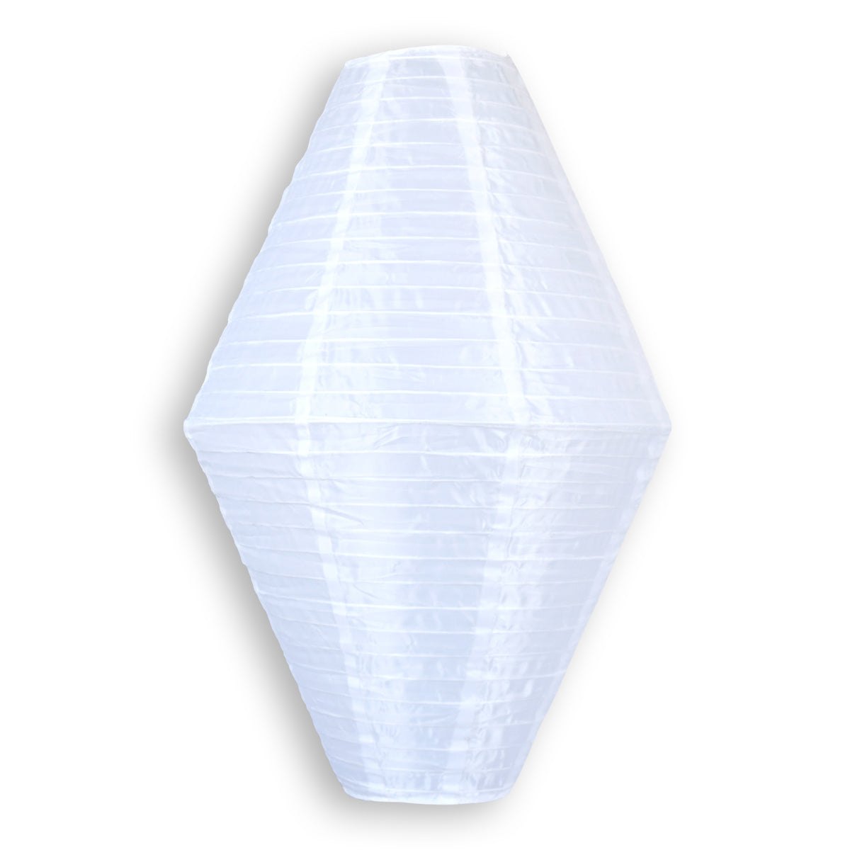 White Diamond Unique Shaped Shimmering Nylon Lantern, 16-inch x 24-inch