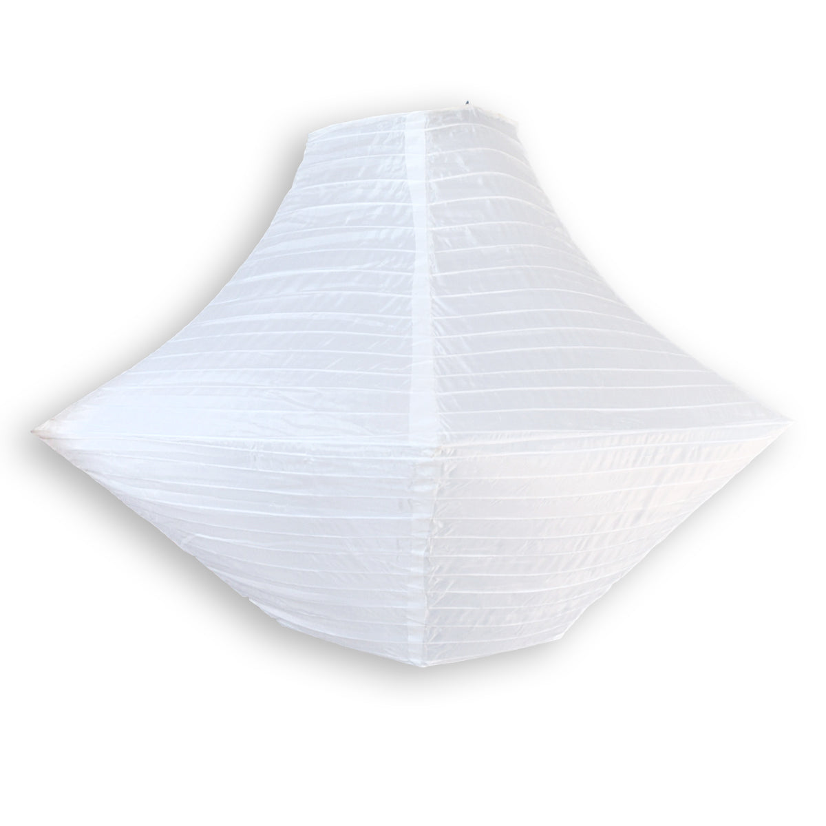 16" White Pagoda Unique Shaped Shimmering Nylon Lantern