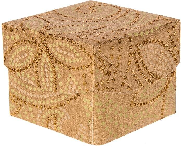 Gold Walkabout Small Paper Gift Box - PaperLanternStore.com - Paper Lanterns, Decor, Party Lights &amp; More