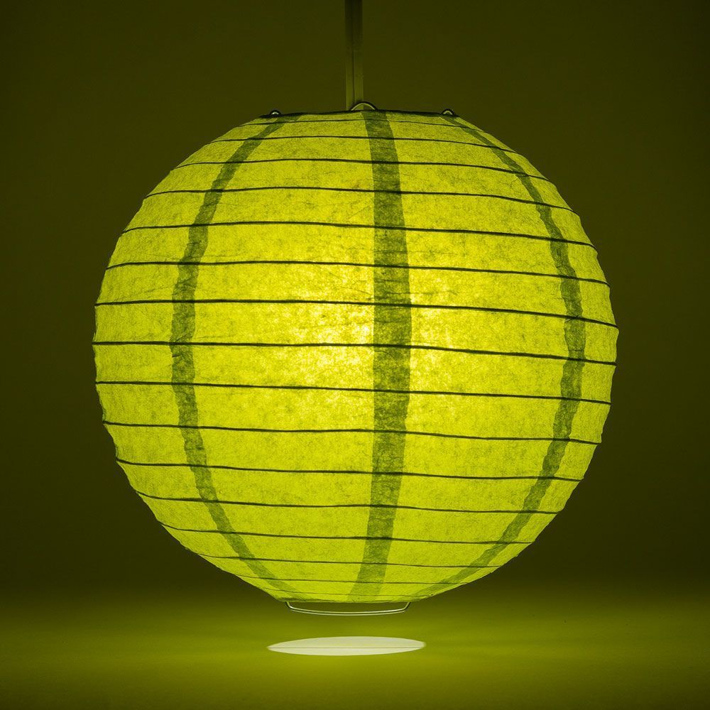 36" Chartreuse Jumbo Round Paper Lantern, Even Ribbing, Chinese Hanging Wedding & Party Decoration - PaperLanternStore.com - Paper Lanterns, Decor, Party Lights & More