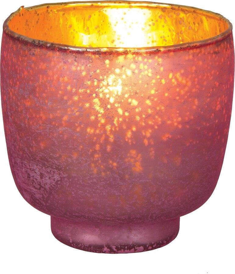 Fuchsia Pink Omorose Luxe Glass Candle Holder - PaperLanternStore.com - Paper Lanterns, Decor, Party Lights &amp; More