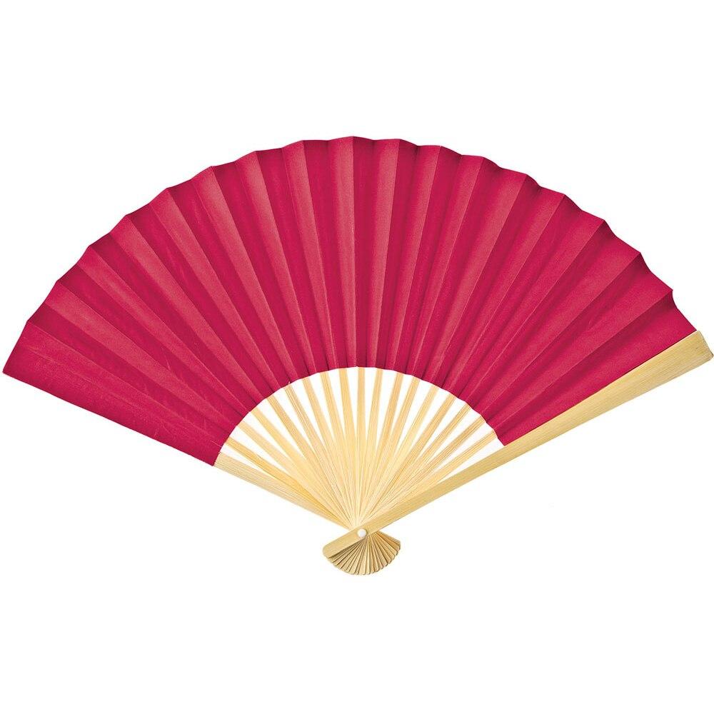 BLOWOUT Coral Pink Premium Paper Hand Fan, Set of 5 - PaperLanternStore.com - Paper Lanterns, Decor, Party Lights &amp; More