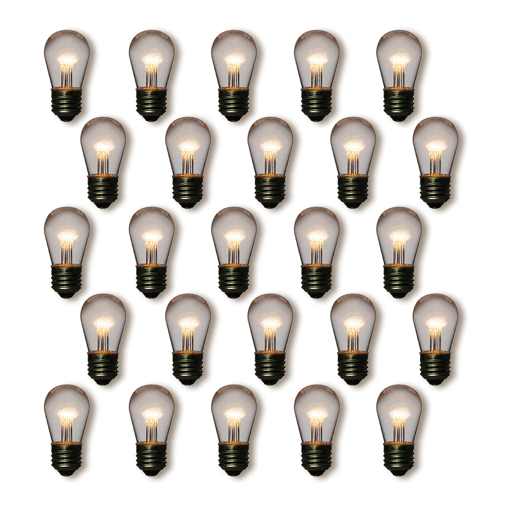 25-Pack Warm White 0.7-Watt LED S14 Sign Light Bulb, Shatterproof, E26  Medium Base on Sale Now! We offer vintage and unique table decorations, LED  lights, wedding decor and lighting supplies in Bulk