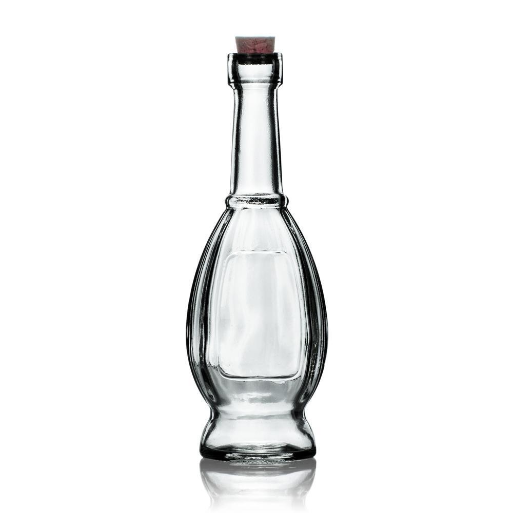 Vintage Glam Clear Vintage Glass Bottles Set - (6 Pack, Assorted Desig ...