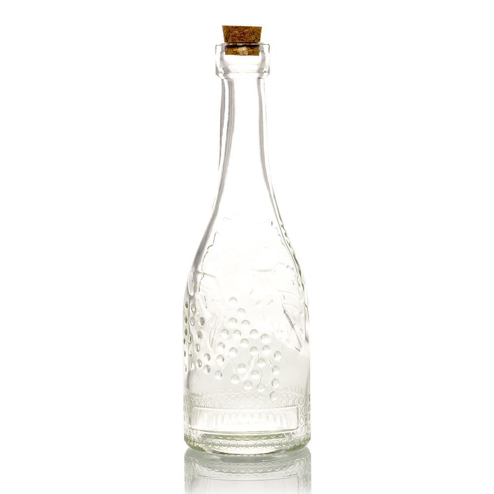 Vintage Decorative Transparent Glass Bottles in Glass, France, 1960s, Set  of 2 for sale at Pamono