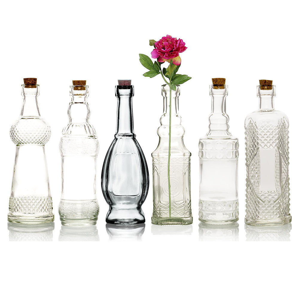 Assorted Antique Clear Glass Bottle