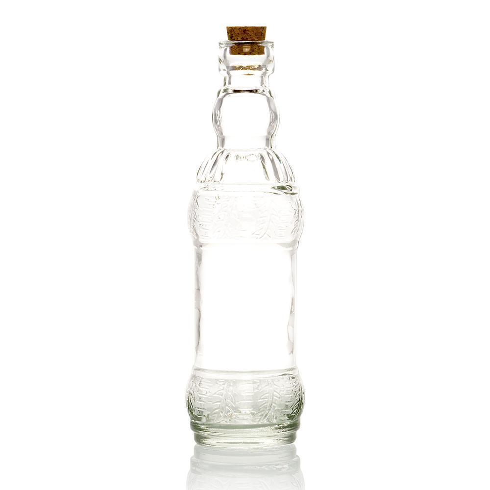 Antique Glass Bottle With Stopper, Vintage Water Bottle, Shabby Chic Home  Decor, Clear Glass 