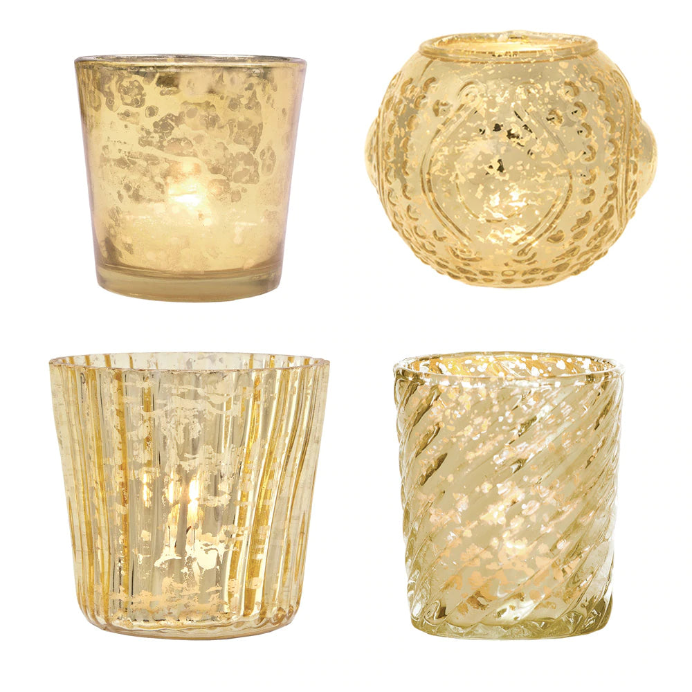 Votive candleholders set of top 4 glass