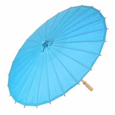 BULK PACK (10) 32" Turquoise Paper Parasol Umbrellas - PaperLanternStore.com - Paper Lanterns, Decor, Party Lights & More