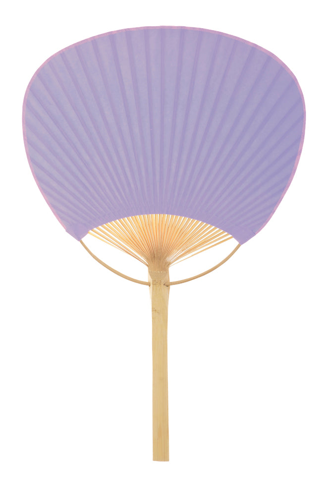 9 Inch Lavender Paddle Paper Hand Fans for Weddings 10 Pack on