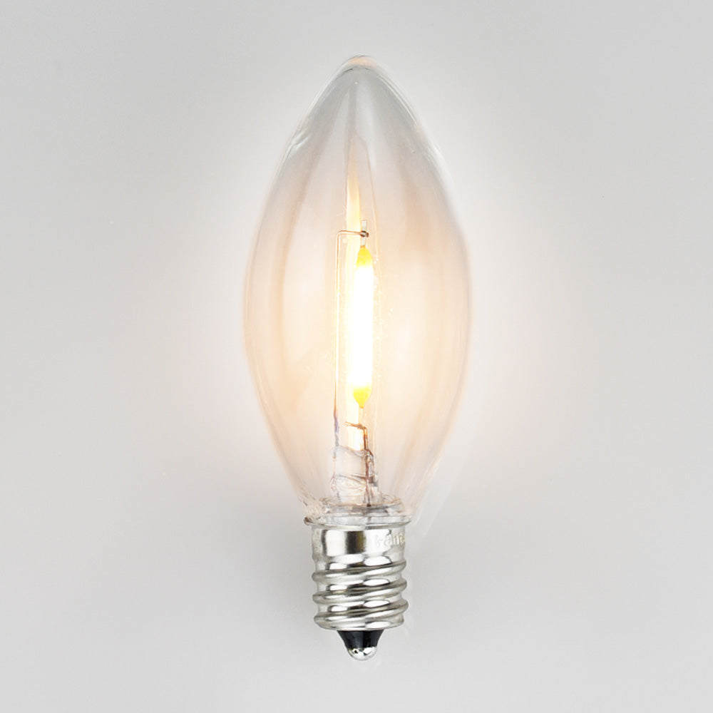 LED Filament E12 Candelabra Shatterproof Light Bulb, Dimmable, 0.6W,  E12 Base - PaperLanternStore.com - Paper Lanterns, Decor, Party Lights & More