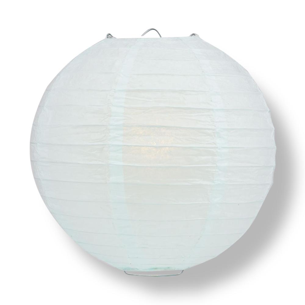 30" Arctic Spa Blue Jumbo Round Paper Lantern, Even Ribbing, Chinese Hanging Wedding & Party Decoration - PaperLanternStore.com - Paper Lanterns, Decor, Party Lights & More