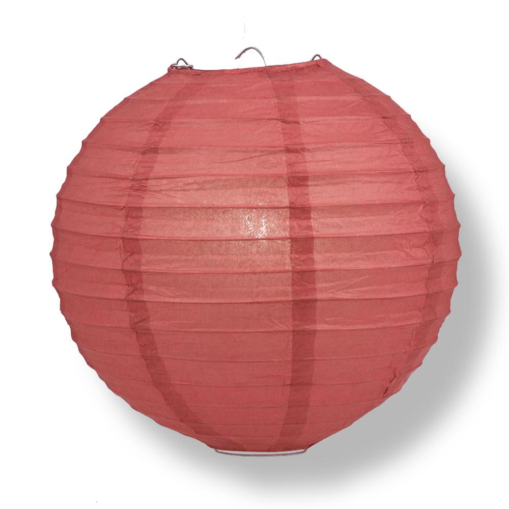 BLOWOUT 30&quot; Marsala / Burgundy Wine Jumbo Round Paper Lantern, Even Ribbing, Chinese Hanging Wedding &amp; Party Decoration