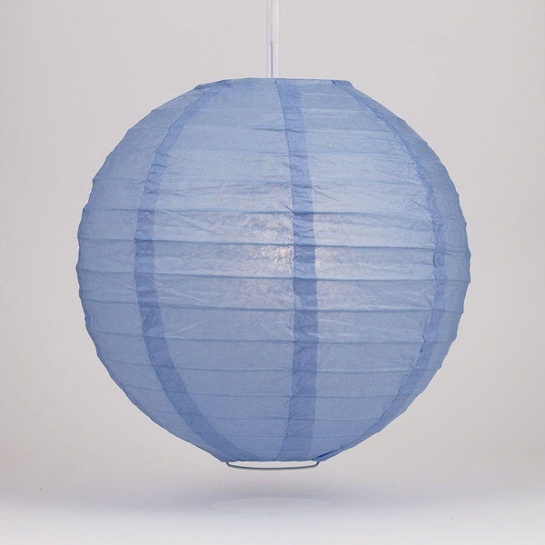 BLOWOUT 36" Serenity Blue Jumbo Round Paper Lantern, Even Ribbing, Chinese Hanging Wedding & Party Decoration