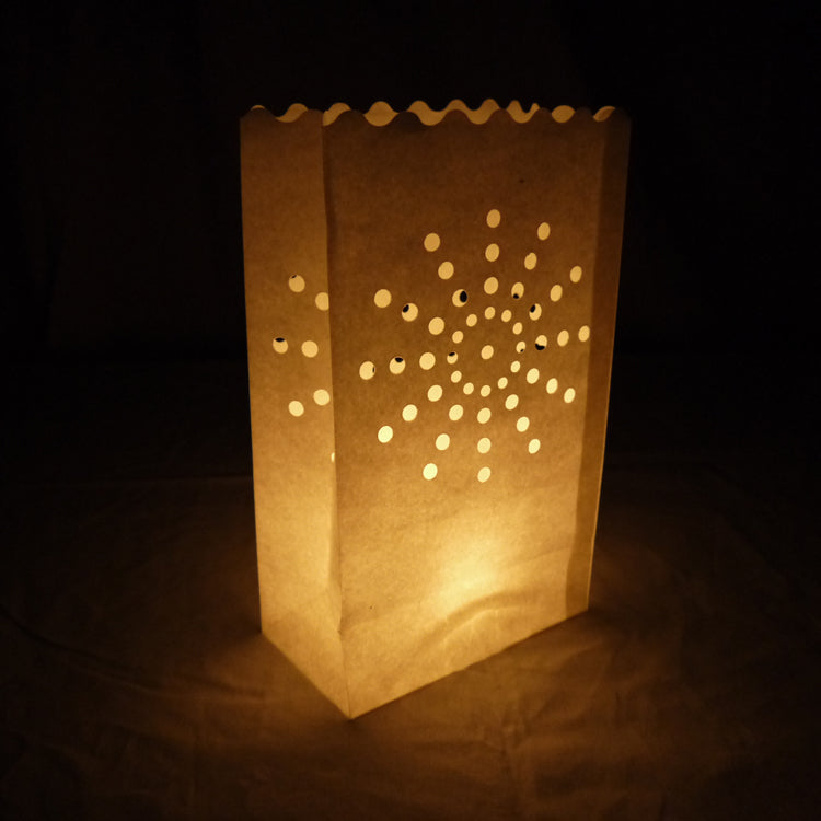 Sunburst Paper Luminaries / Luminary Lantern Bags Path Lighting (10 PACK) - PaperLanternStore.com - Paper Lanterns, Decor, Party Lights & More