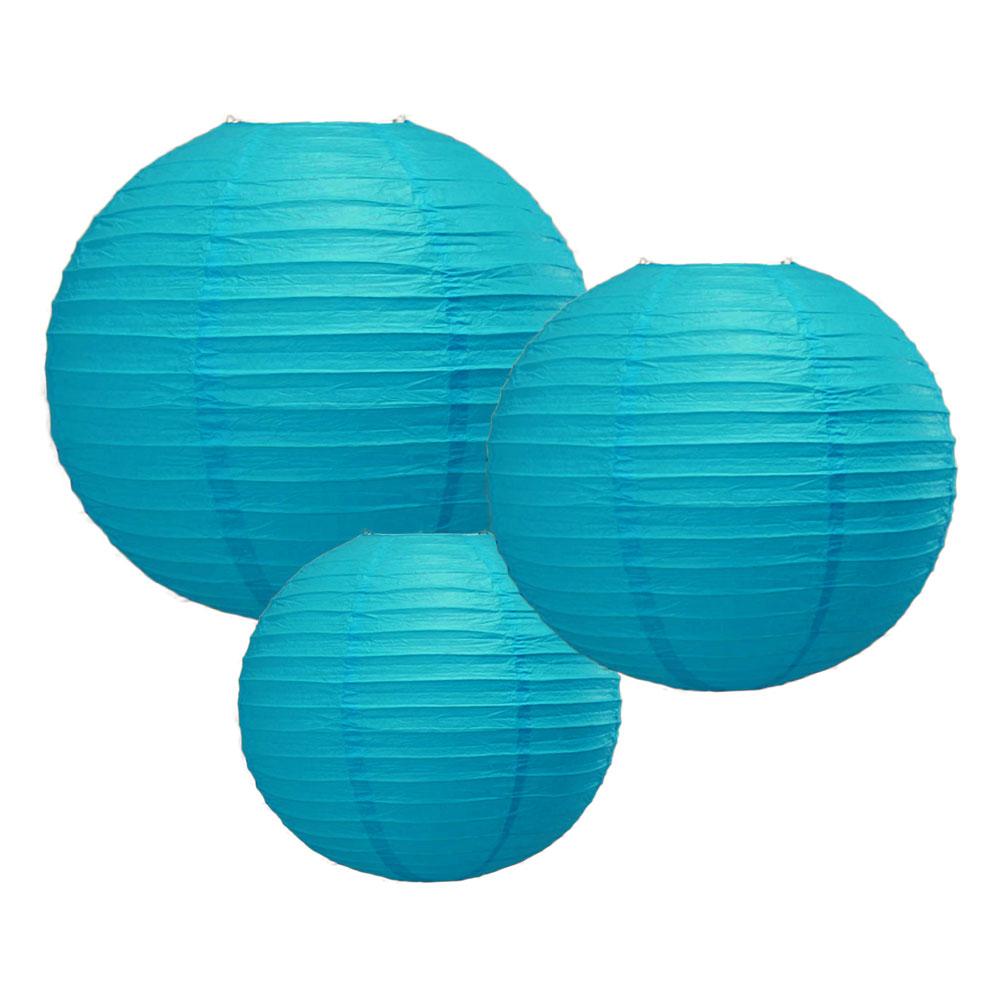 Turquoise Round Paper Lanterns