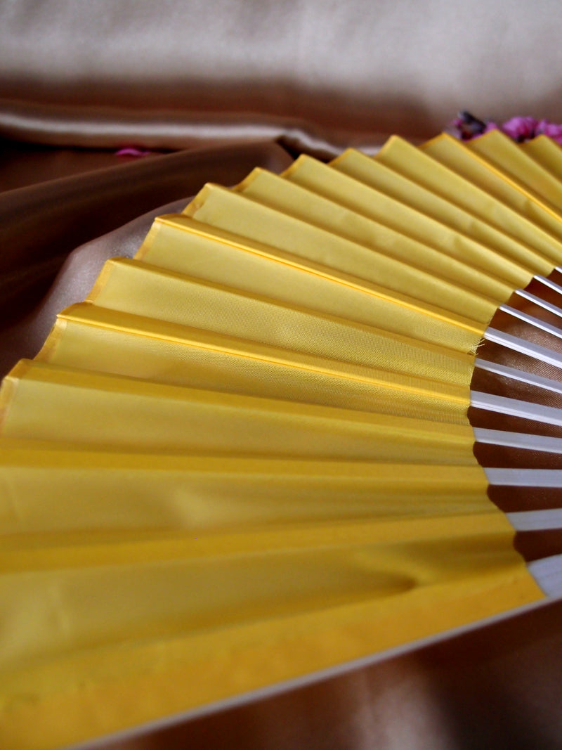 Yellow Paper Fans (SET OF 4)